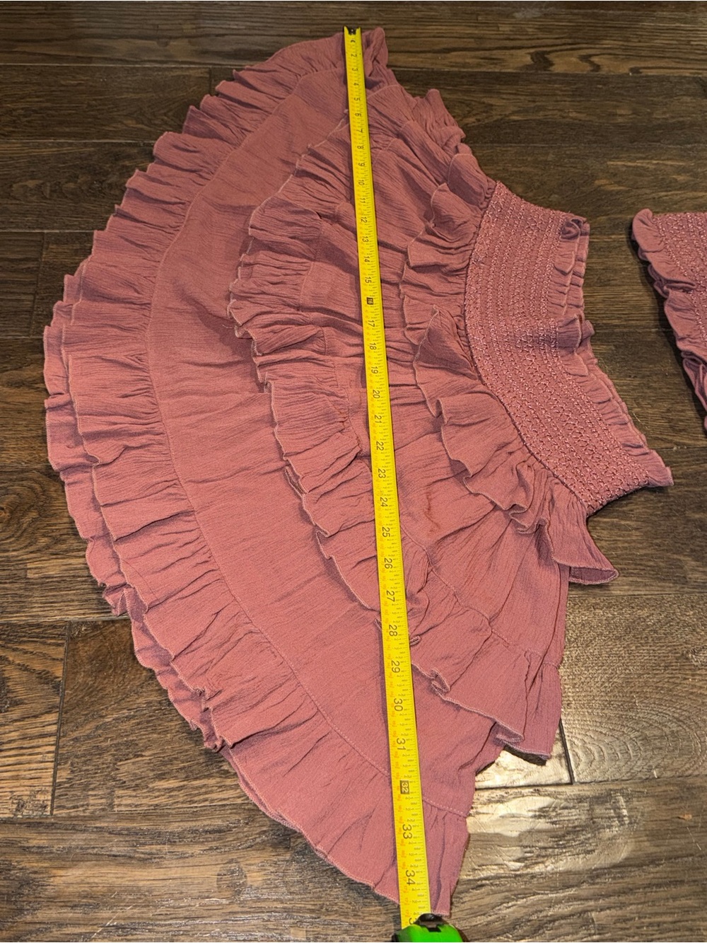 Free People Smocked Crop Top & Skirt Set - Mauve Pink NWOT - Picture 6 of 12